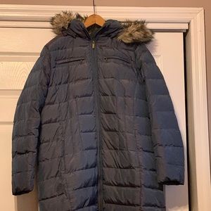 Lands End purple blue coat